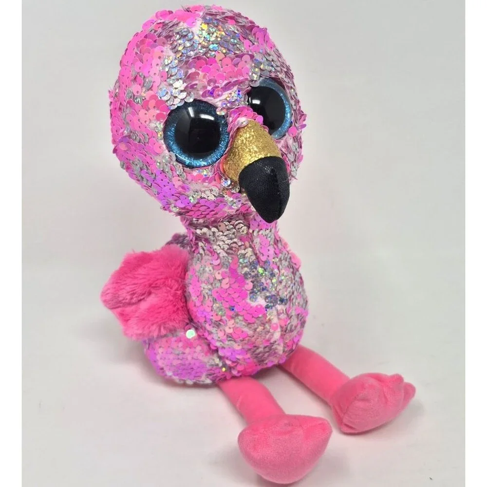 Ty Flippables Pinky the Flamingo Reversible Sequins 10
